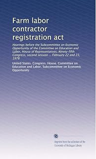 Farm labor contractor registration act