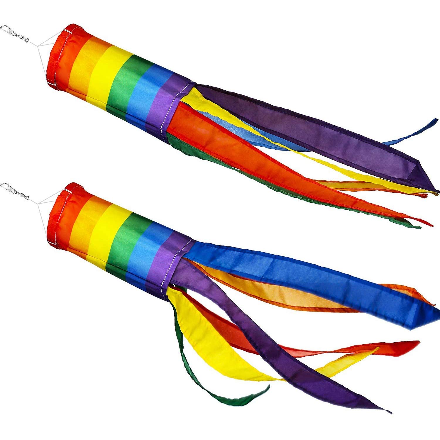 Lodokdre 2 Pieces Windsock Colorful Hanging Decoration Windsock For Outdoor Hanging