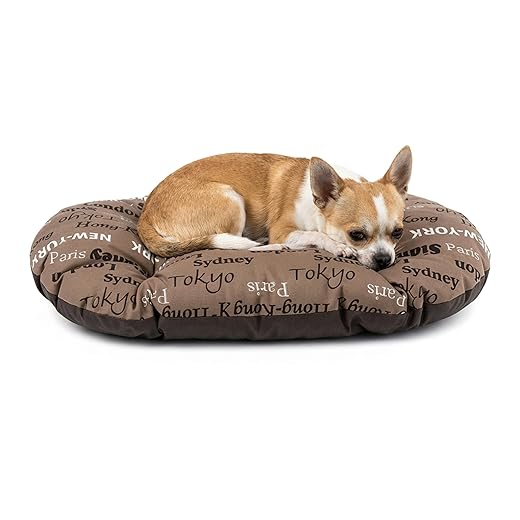 Ferplast RELAX Dog and Cat Cushion 45/2, Cushion, Padded Cushion for Dog and Cat Bed, Oval, Soft Cotton, Washable, 43 x 30 cm