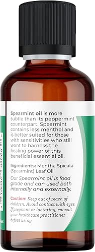 Miniatura 8 de Aceite esencial de menta verde Viva Doria, 100% puro, aceite esencial natural, variedad Mentha Spicata, sin diluir, para aromaterapia Grado