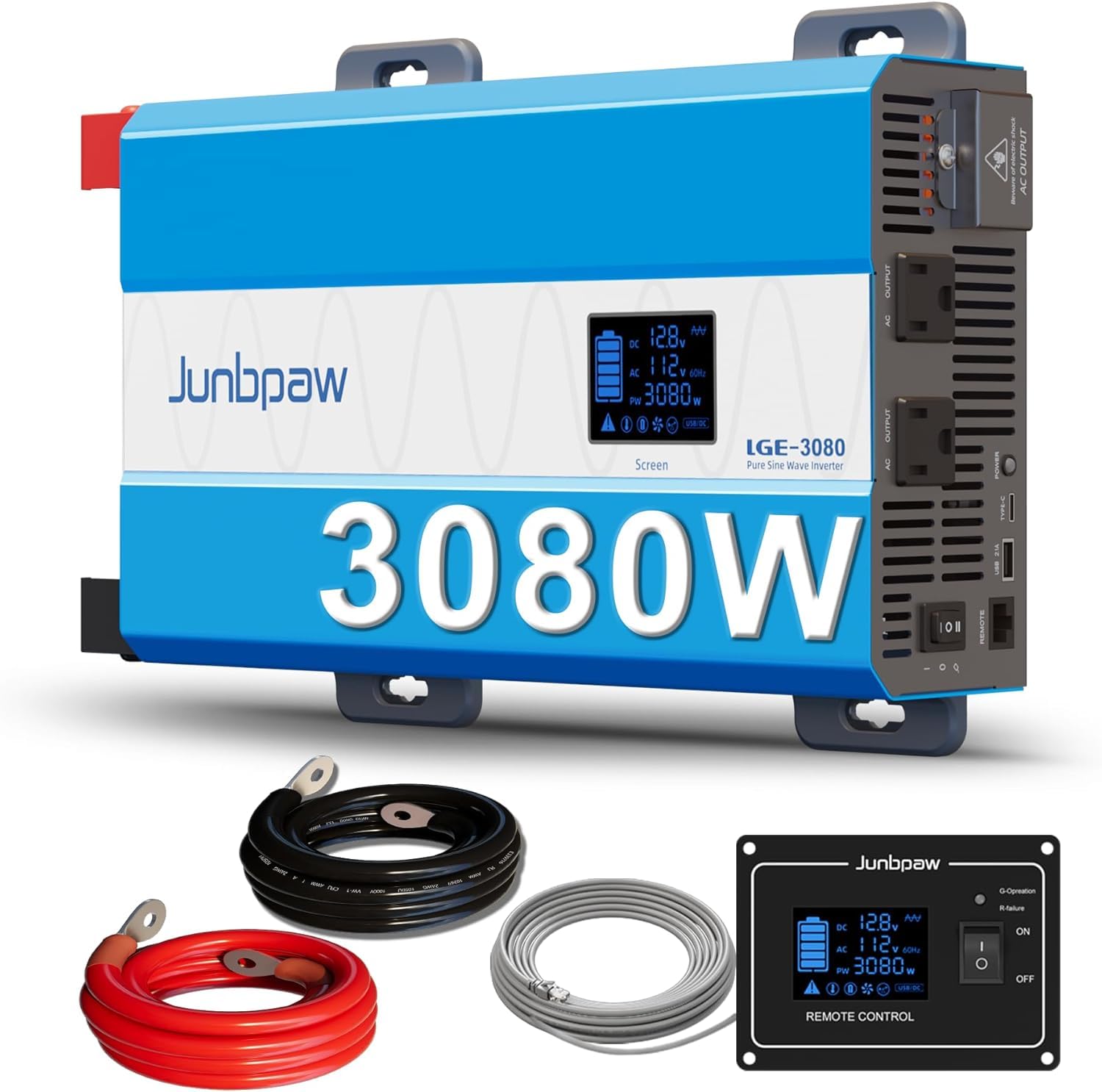 Junbpaw LGE-3080 3080W Pure Sine Wave Inverter