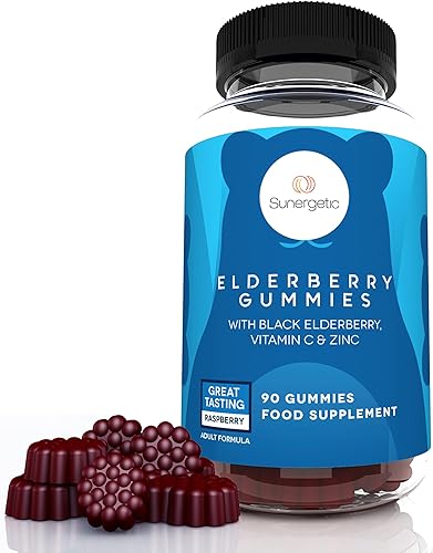 Miniatura 7 de Gomitas de saúco negro prémium  Baya de saúco negro con vitamina C y zinc  Ayuda a apoyar el sistema inmunológico  Gomitas de saúco Sambucus de gran