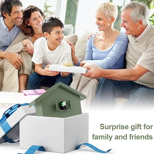 Miniatura 7 de Reloj de cuco de cuco, reloj de pared de cuco, voces de pájaro de cuco, diseño de péndulo, con péndulo, funciona con pilas, para decoración de