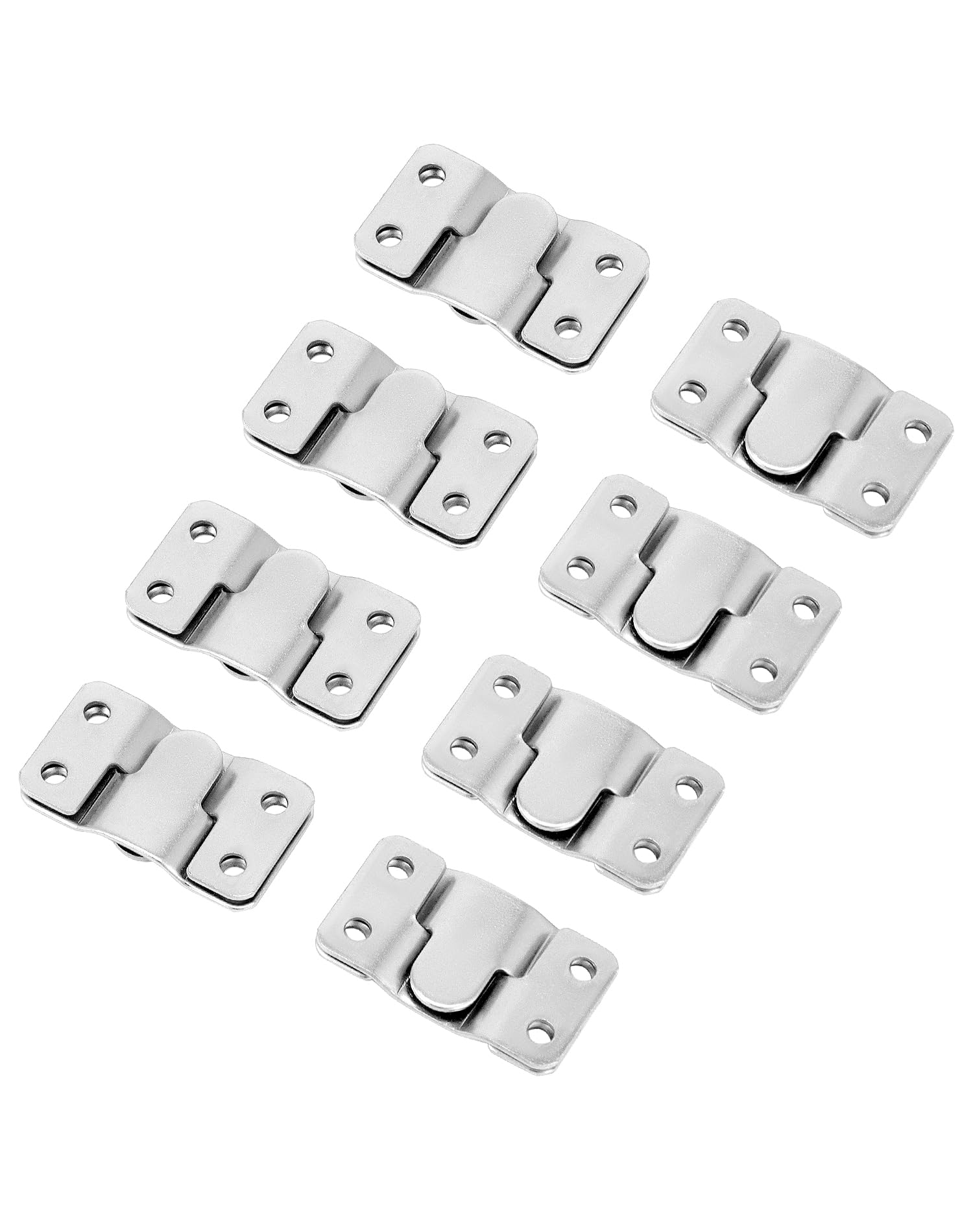 Ganci ad Incastro in Ferro Zincato 8 Paia 54x30 mm QWORK