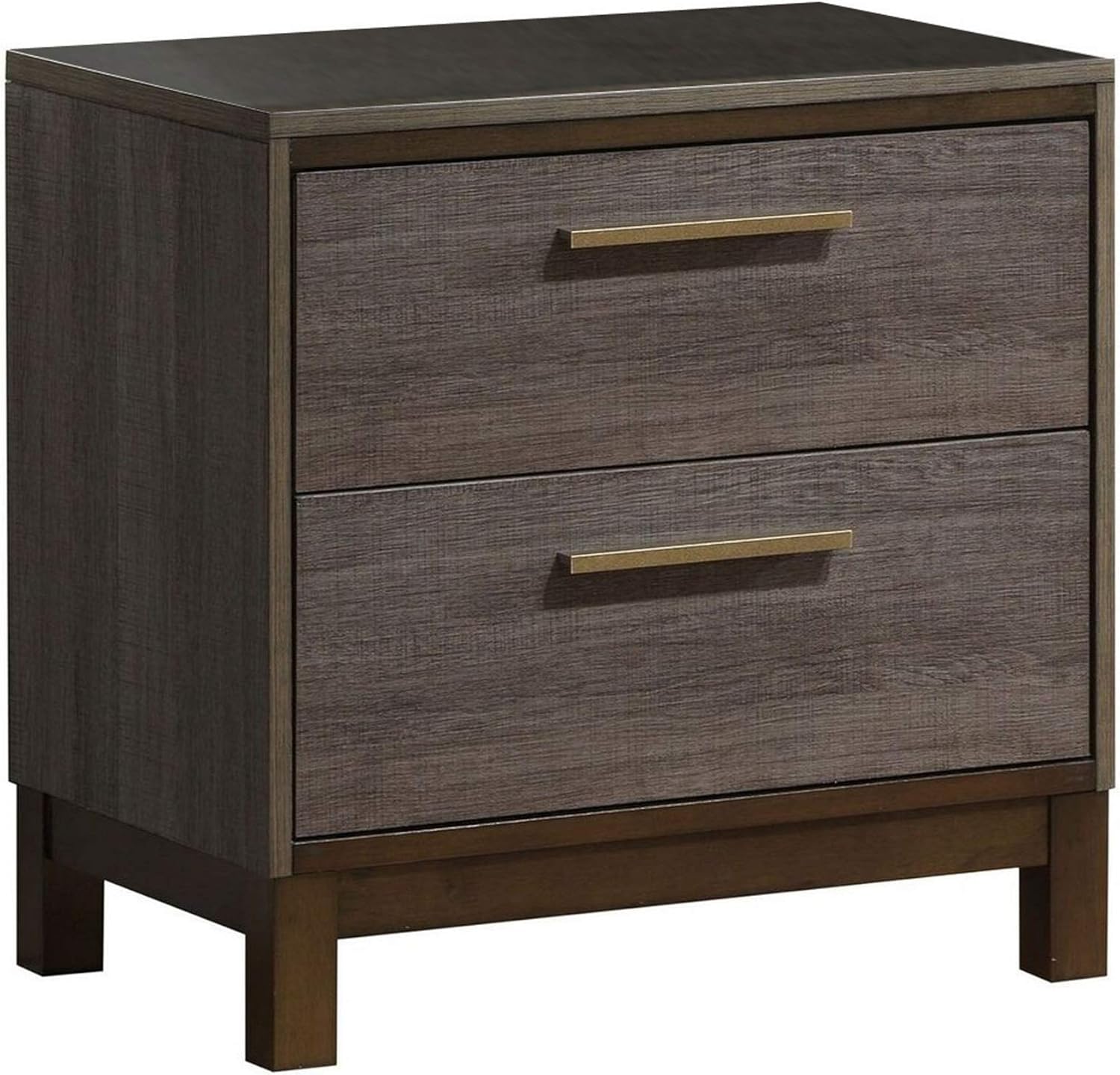 Benjara Benzara Manvel Contemporary Nightstand, Gray,