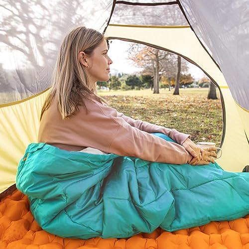 Miniatura 6 de Blackpongo Saco de dormir ultraligero  Sobre ligero portátil, impermeable, cómodo con saco de compresión  Ideal para viajes de 3 estaciones,