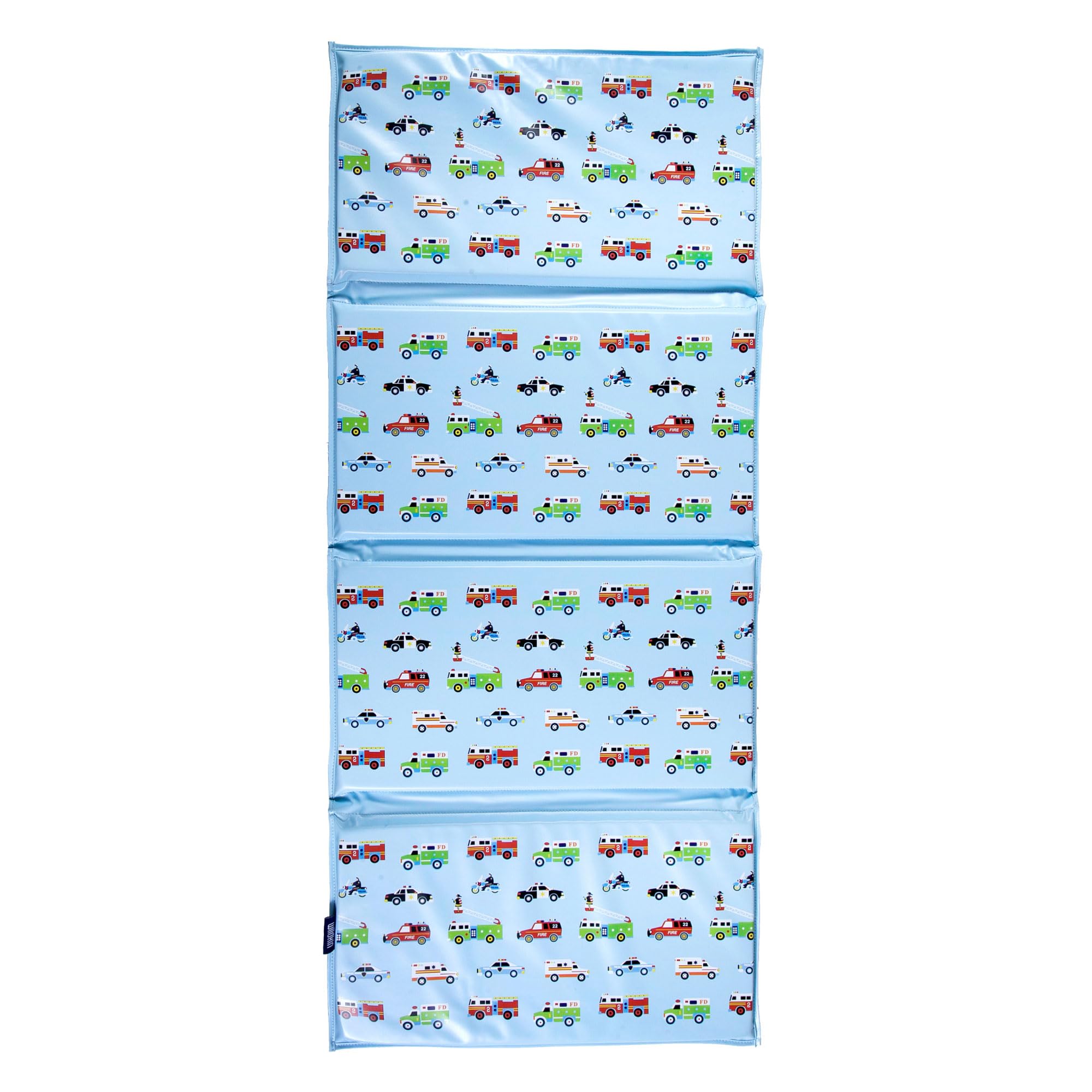 Wildkin Kids Vinyl Nap Mat for Boys – Foldable Toddler Sleep Mat for Daycare, Preschool, Kindergarten &amp; Travel, Durable &amp; Easy to Clean, Ages 3–7, Machine Washable