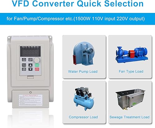 Miniatura 8 de VFD Variador de Frecuencia Variable,Entrada monofásica 110VCA Entrada trifásica 220VCA Salida Inversor de frecuencia variable,Controlador de