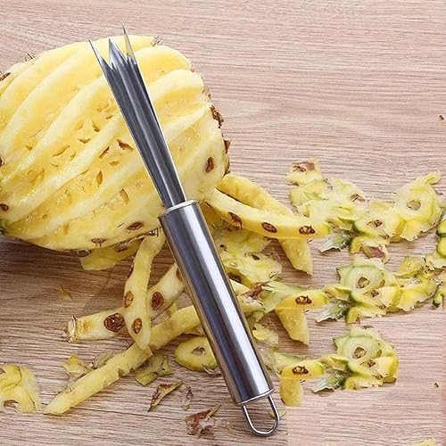 Miniatura 4 de Herramienta removedor de ojos de piña, clip multiusos, acero inoxidable en forma de V para fruta de cocina casera