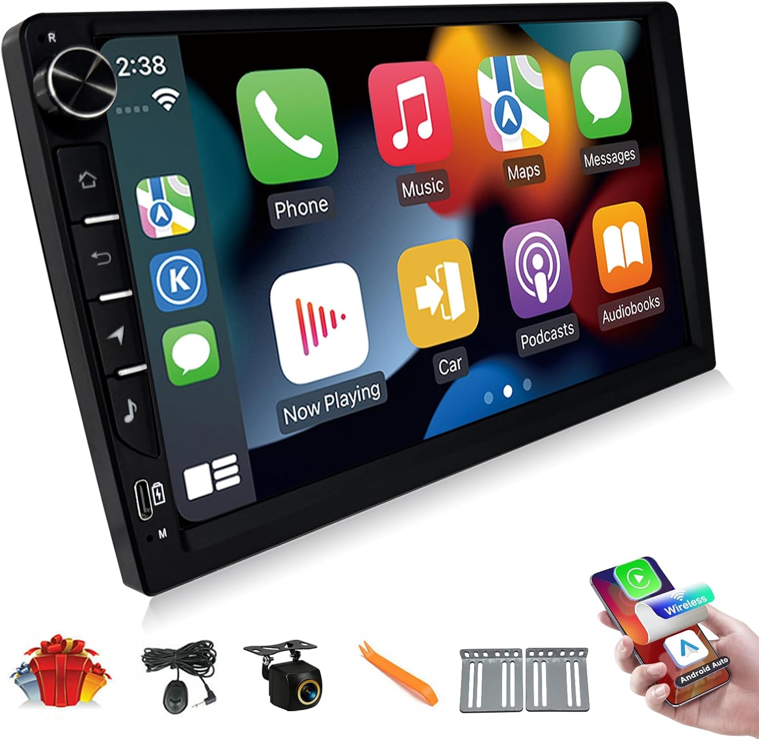 2026 CUSP 9” Ultra Universal Android Car Stereo Radio with GPS Navigation, HD IPS Touch Screen Multimedia Player, Wireless CarPlay & Android Auto, in-Dash Tablet Kit