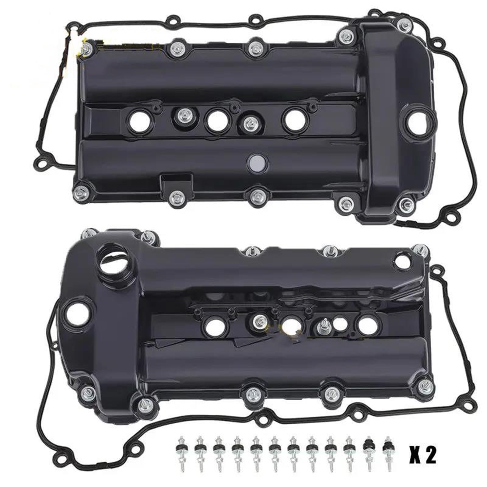 Coperchio Valvola Motore Coperchio Valvola Motore In Alluminio Con Guarnizione Per Jaguar XE XF XJ Punterie Valvola Motore(A Pair)