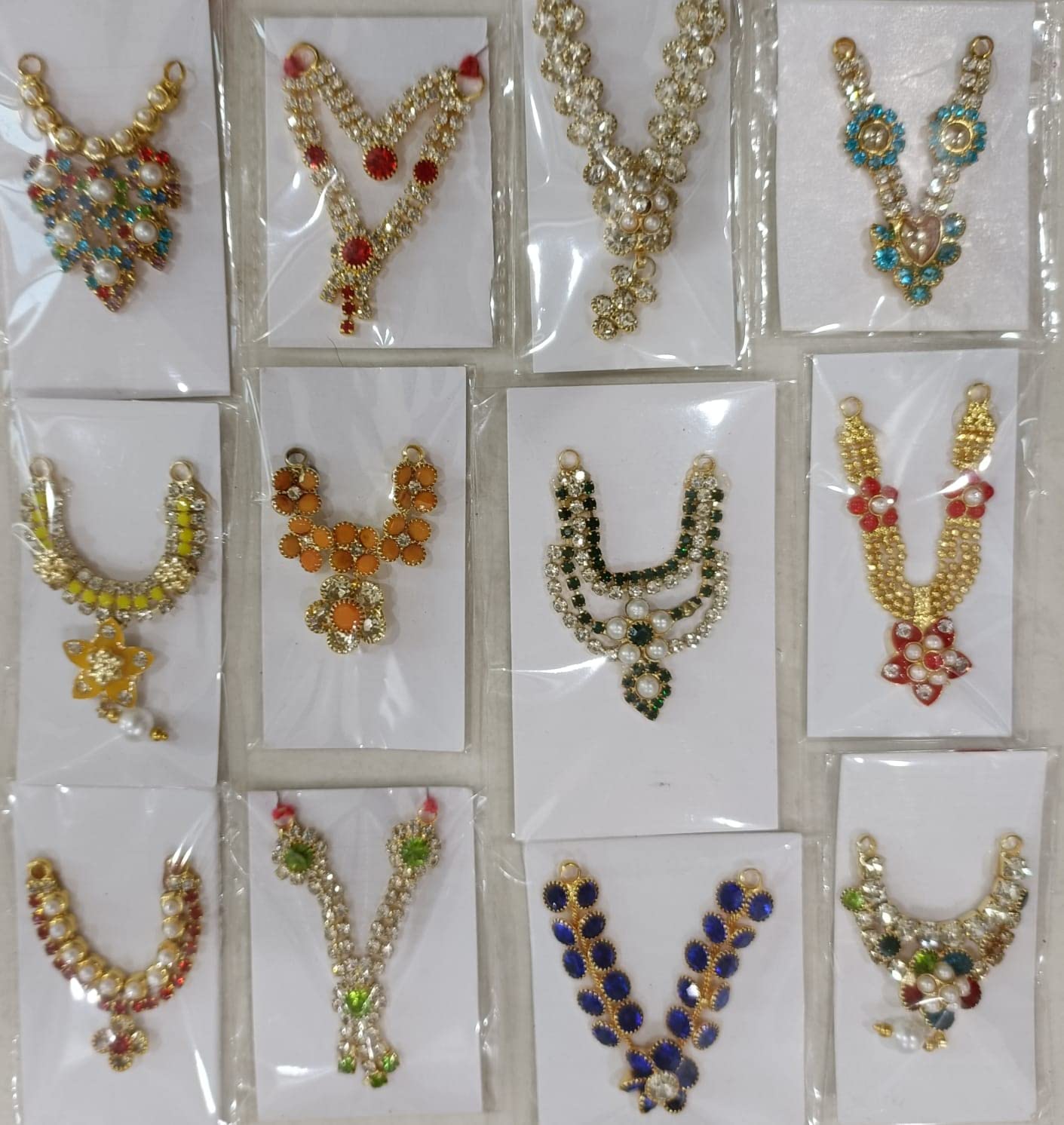 VARNI Creation Ladoo Gopal Diamond and Moti MALAs and Designs-1 Dozen (Size 1)-image-13