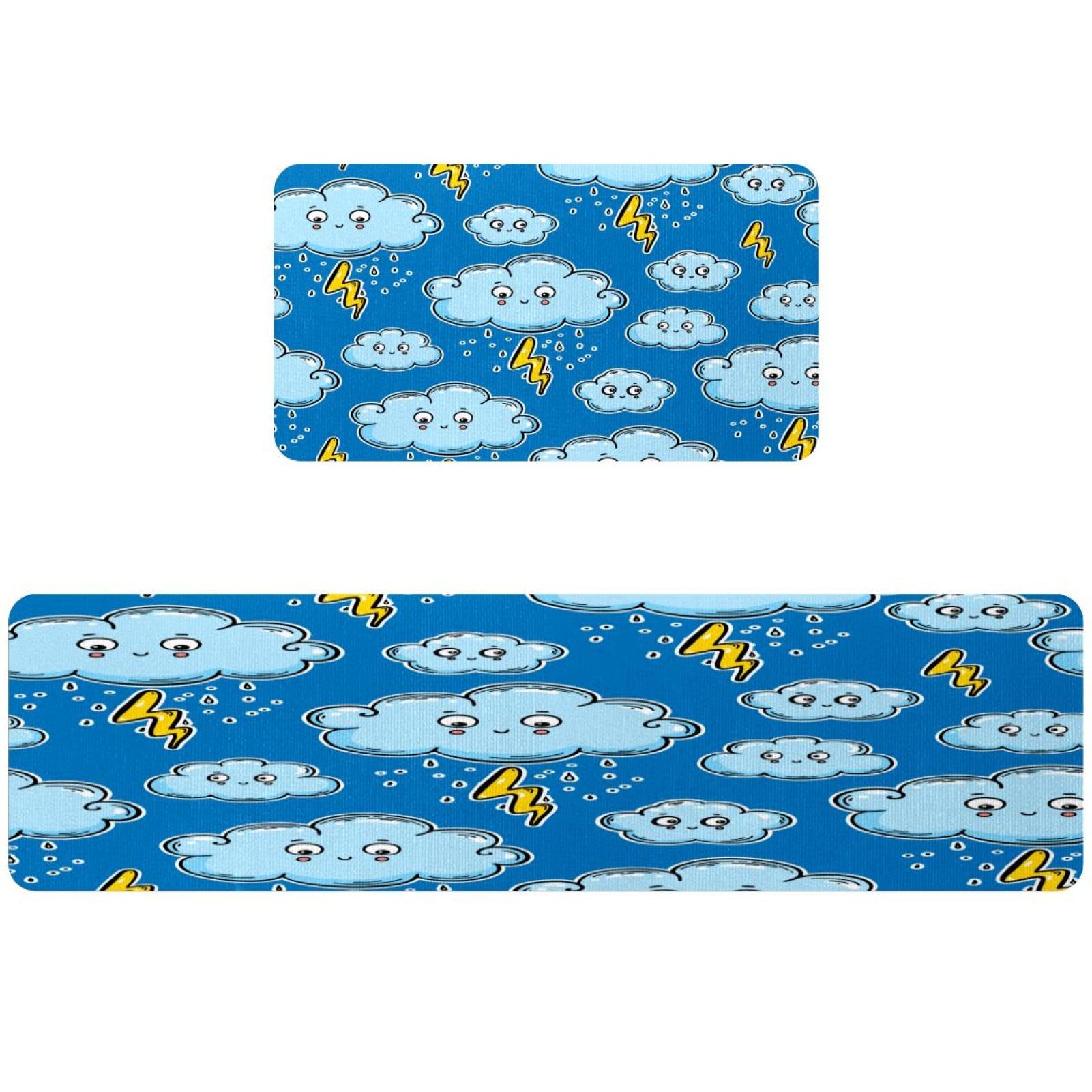 Tapete absorbente para cocina y cuarto de lavado VAPOKF alfombras decorativas con nubes