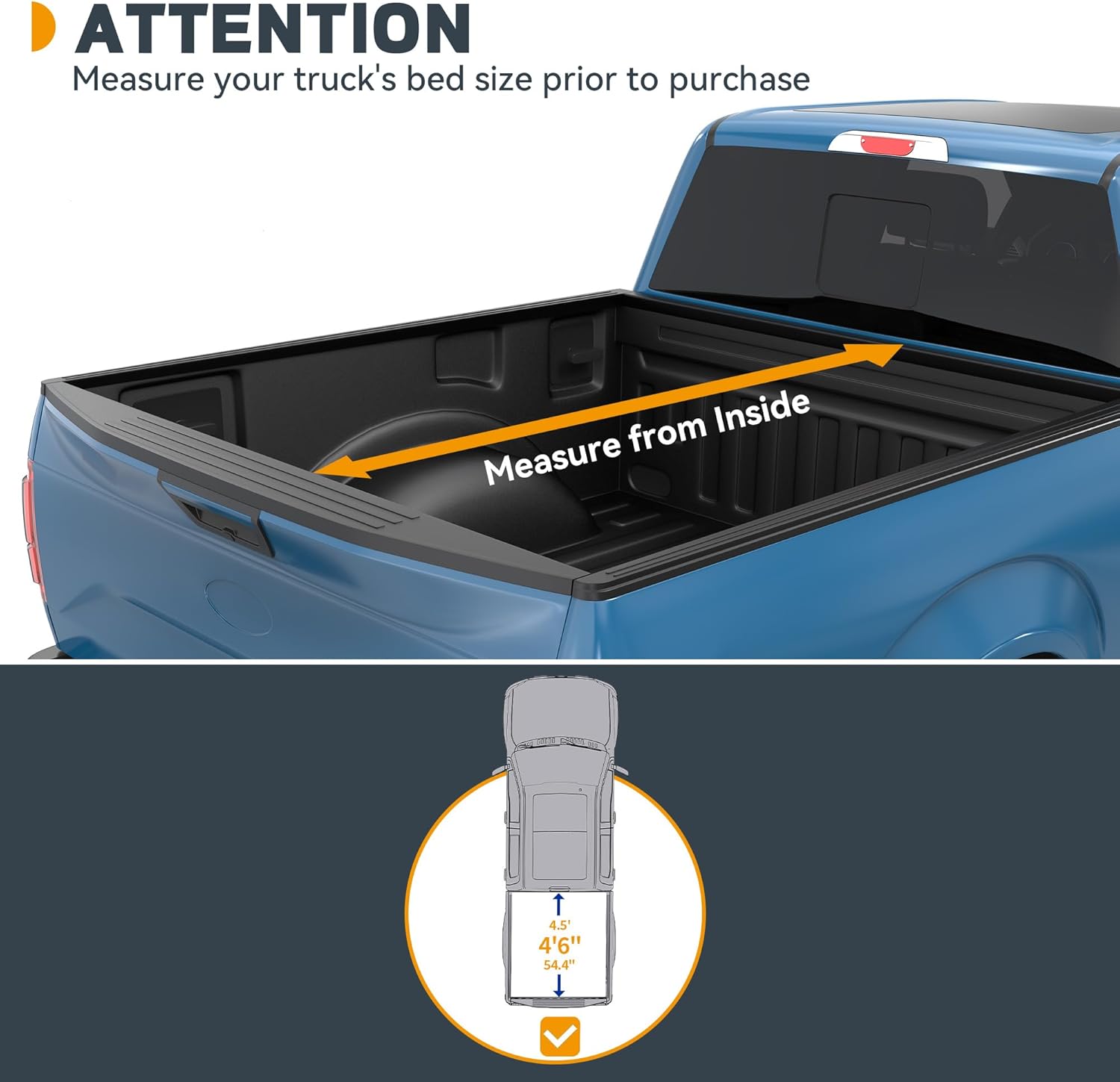 Soft Tri-fold Tonneau Cover Fit for Ford Maverick 2022 2023 2024 2025 2026, 4.5 ft Bed