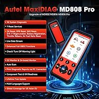 Vista 2 de Autel MaxiDiag MD808 PRO OBD2 Escáner, herramienta de diagnóstico para todos los sistemas, versión mejorada de MD806 MD802, 7 servicios especiales