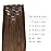WENNALIFE Seamless Clip In Hair Extensions, 14 Inch 130g 7pcs Chocolate Brown Hair Extensions Clip in Human Hair Invisible PU Skin Weft Natural Remy Human Hair Extensions
