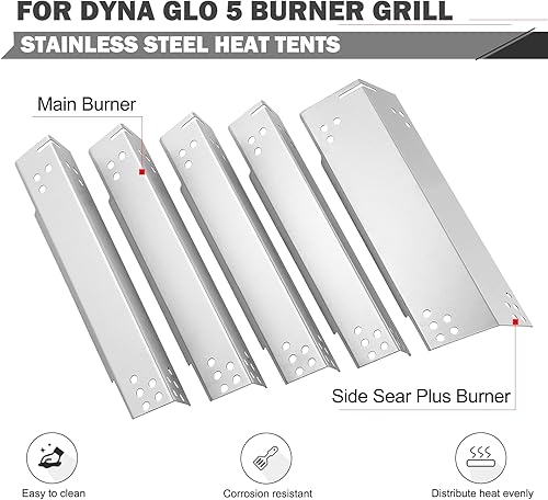 Miniatura 5 de Piezas de repuesto de tienda de calor DGH474CRP 70-02-411 Escudo térmico para Dyna Glo Parrilla Piezas 70-02-412 Placas de calor DGH485CRP