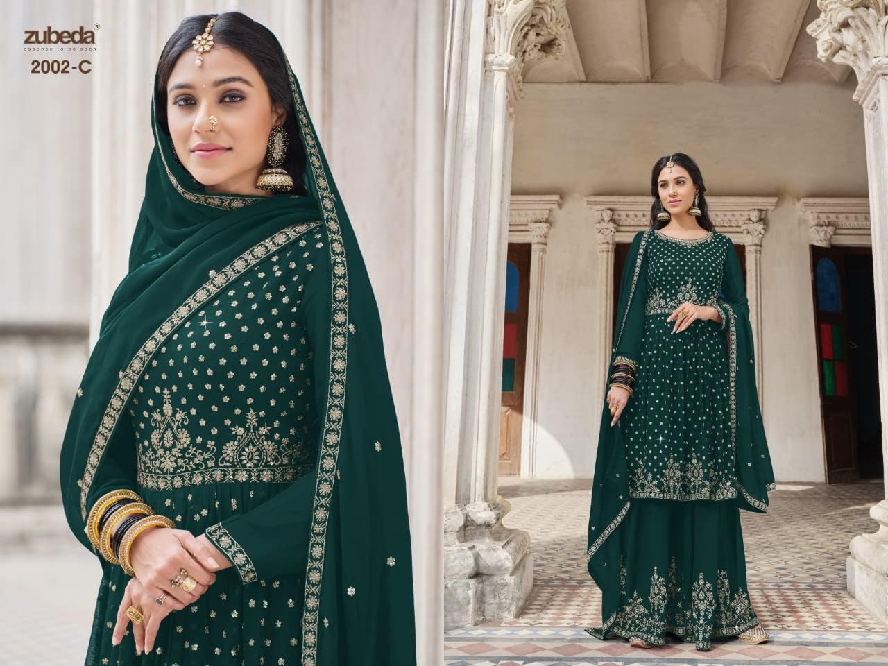 Indian Designer Party Wear Shalwar Kameez Suits Pakistani Ready to Wear Plazzo Dress For Womens (12 US X-Large (Chest-44 Waist-40), Choice 1)