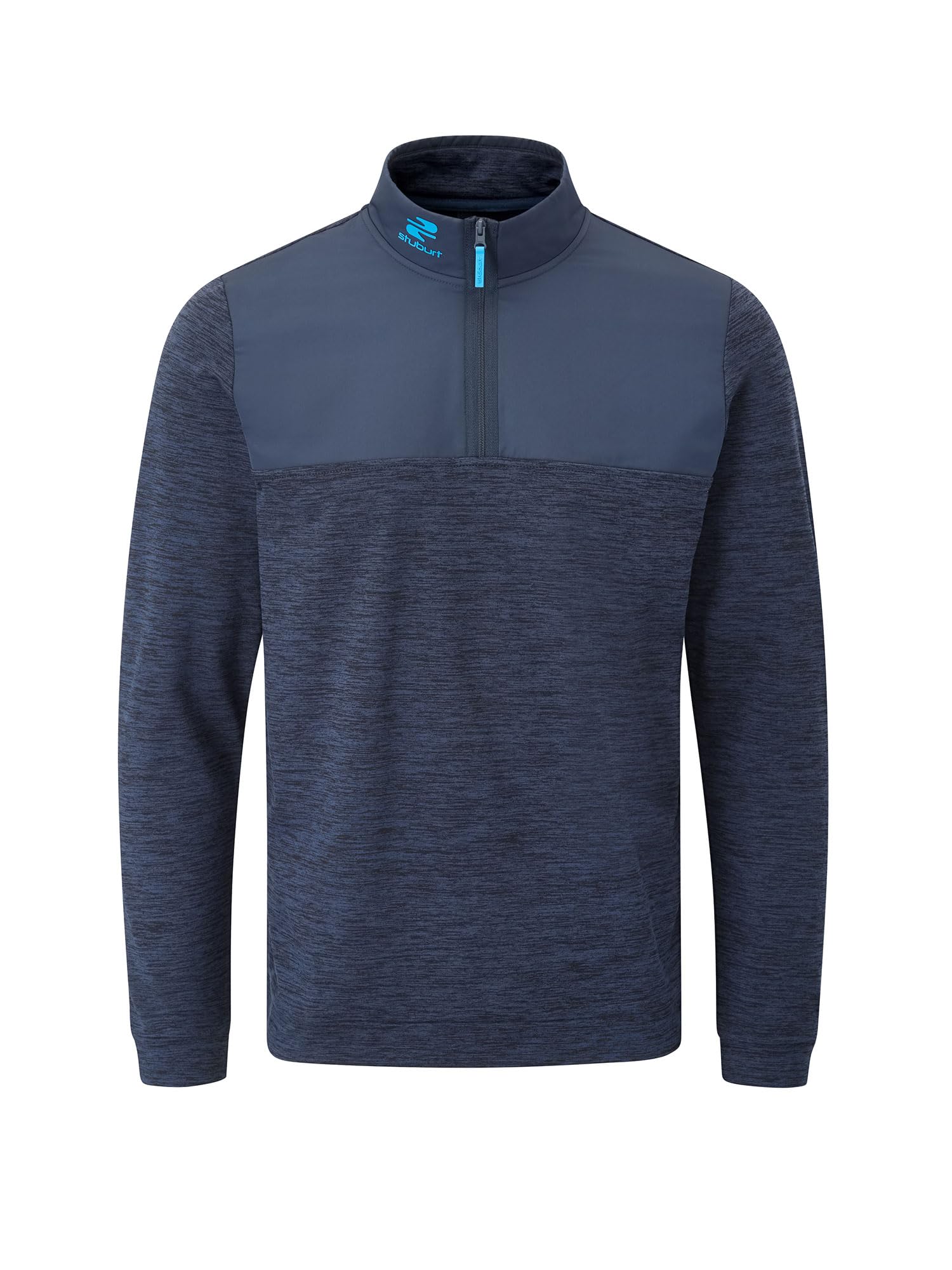 Stuburt Mens Golf Midlayer Thermal Moisture Wicking Active Sport Cardigan Sweater, French Navy Marl, L UK