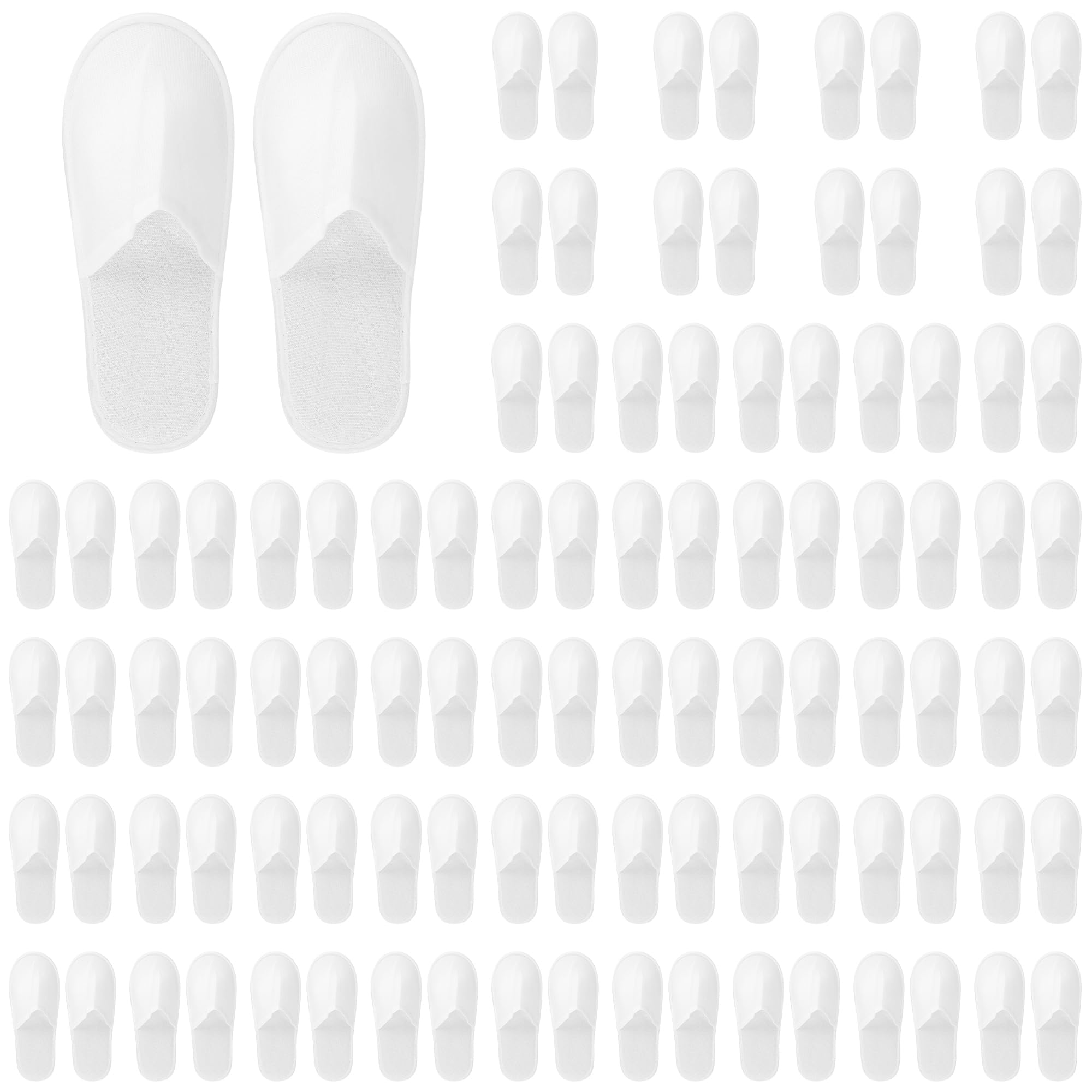 Juego de 50 pares de zapatillas desechables para hotel, zapatillas desechables de hotel, zapatillas desechables con dedos cerrados para hotel, spa, hogar, unisex, para hombre y mujer