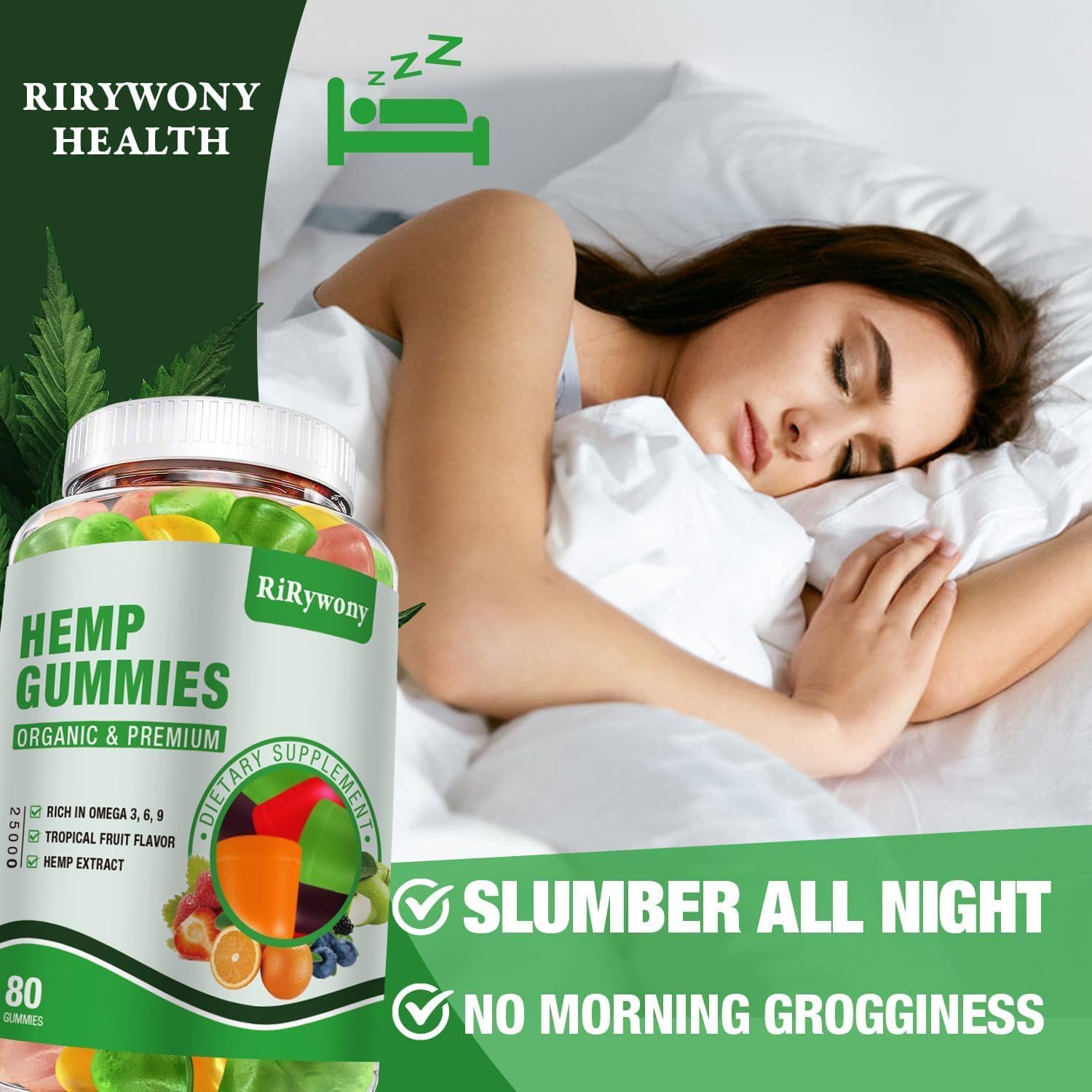 Hemp Gummies (4 Packs), High Potency Edible Gummies Extra Strength Mood Focus Calm Organic Hemp Oil Extract Vegan Bear Gummy - 320 Counts Candy