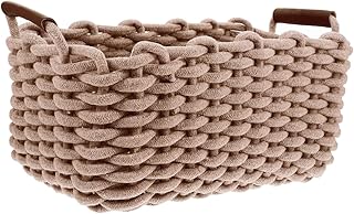 STOBAZA Cestas Organizadoras De Mesa Cestas De Armazenamento De Corda De Algodão Cestas De Corda De Algodão Cestas De Tecelagem De Corda De Algodão Cestas De Lanches De Mesa Cesta De