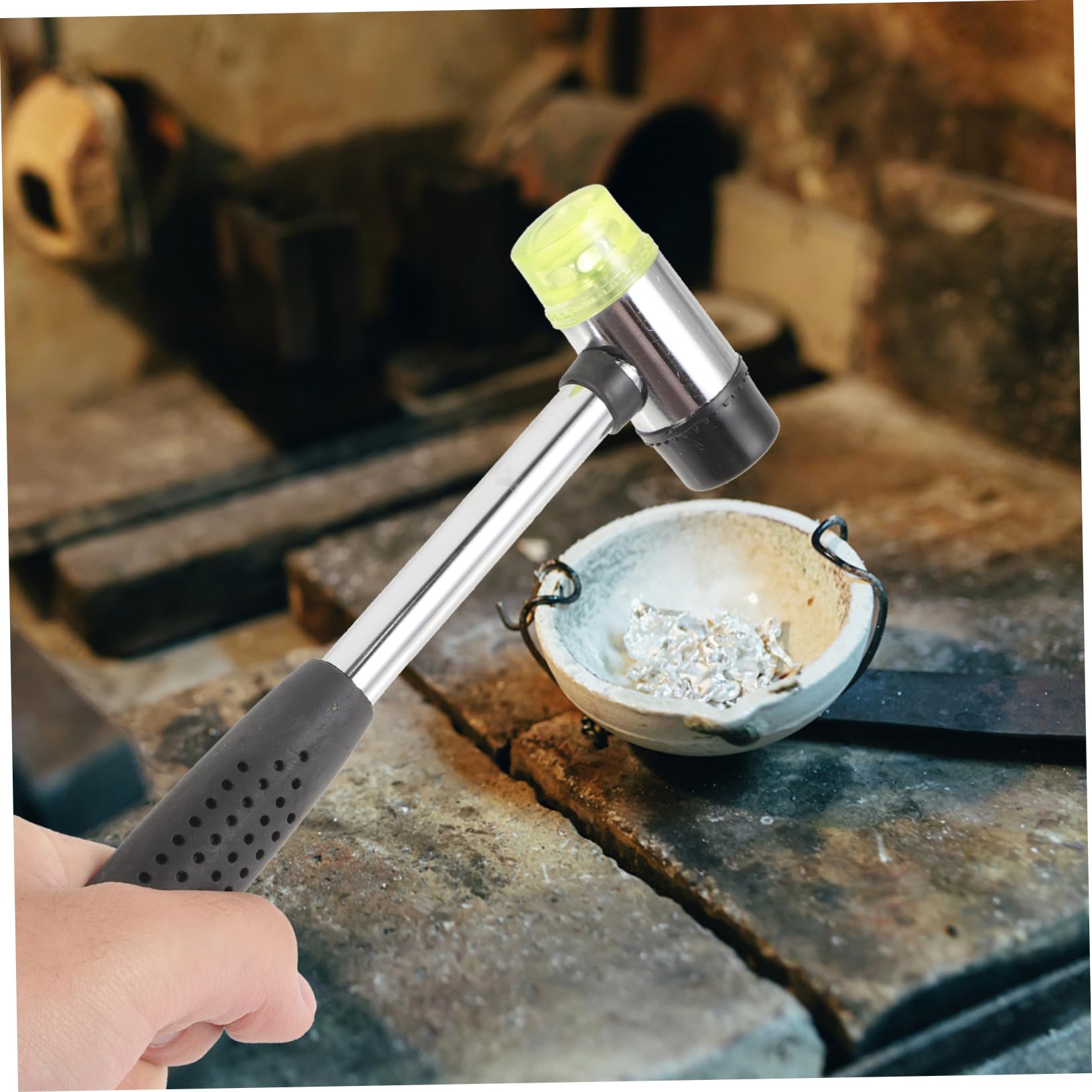 DOITOOL Ajustador de Anillos Portátil Martillo de Goma Ligero Varilla Mandril Ajustable Kit Reparación Joyería Profesionales Bricolaje Mantenimiento Anillos Joyas Uso Diario