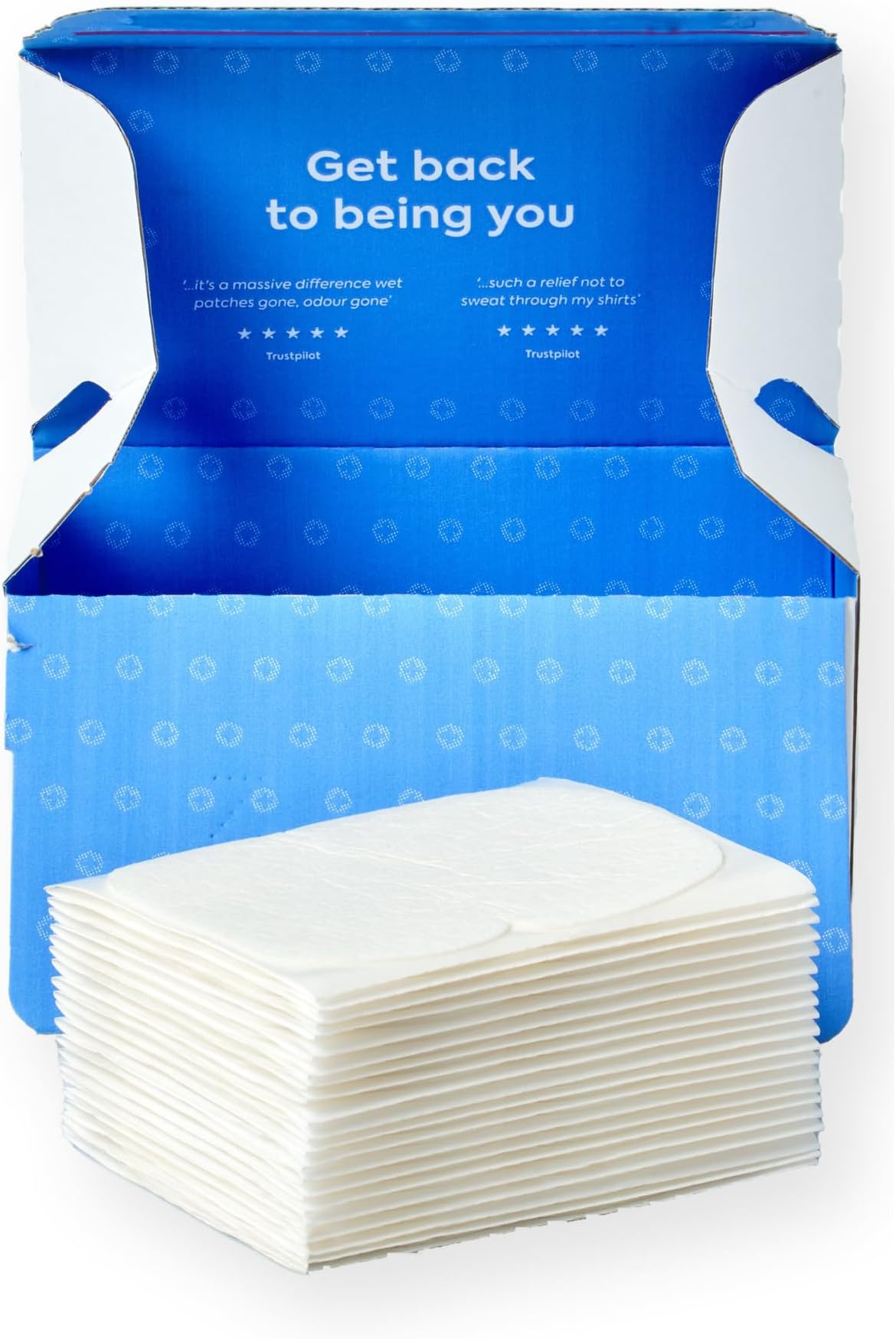 SWEAT GUARD® Pack Of 40 Disposable Underarm Sweat Pads For Women & Men. Maximum Perspirant Protection Anti Sweat Pads For Dry Armpits. Keeps Underarms & Clothes Dry, Self Adhesive, 9.5cm x 11.5cm.