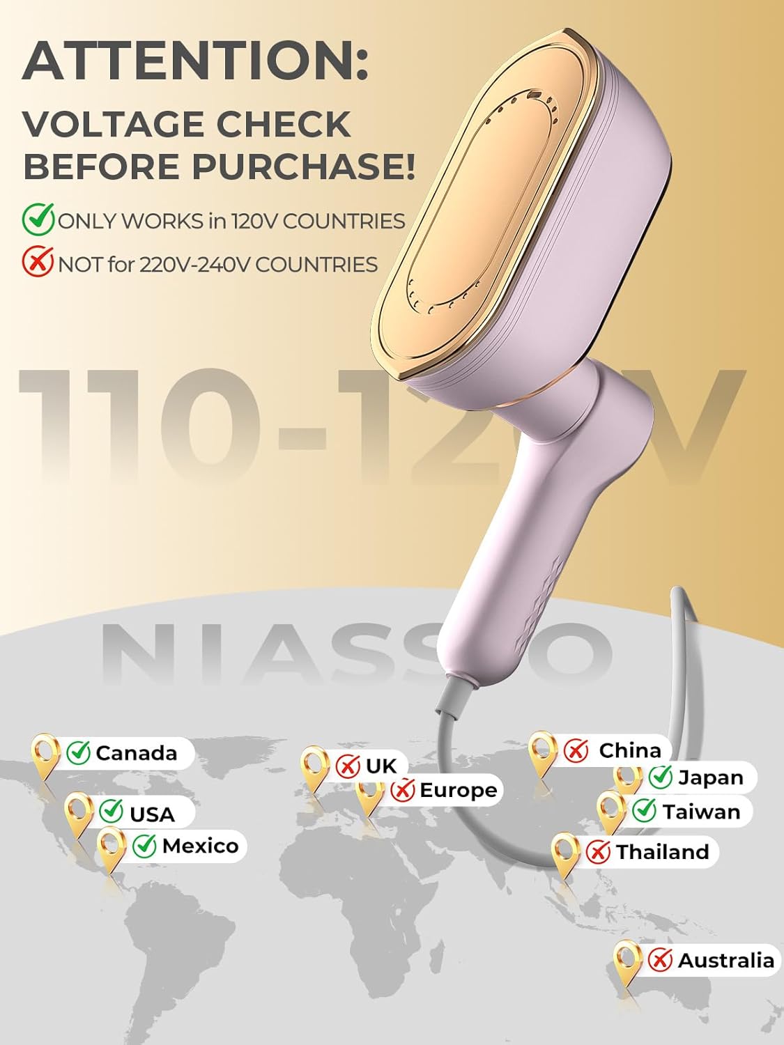 Portable Travel Steamer, 1200W Handheld Fabric Steamer for Clothes, 4Modes with LCD Display, Powerful Wrinkle Remover for Home & Travel, 150ml Water Tank, 10S Fast Heat-Up, 180°Swivel Handle, Pink