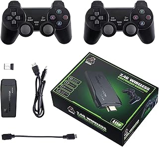 Besseling M8 Retro Game Console, Built-in 10000+ Games, Wireless 4K HDMI Plug and Play Video Game Stick with 2 Wireless Gamepads (128)