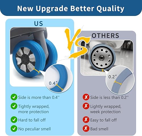 Miniatura 6 de Paquete de 9 fundas para maletas de equipaje para la mayoría de los juegos de equipaje de 8 ruedas giratorias