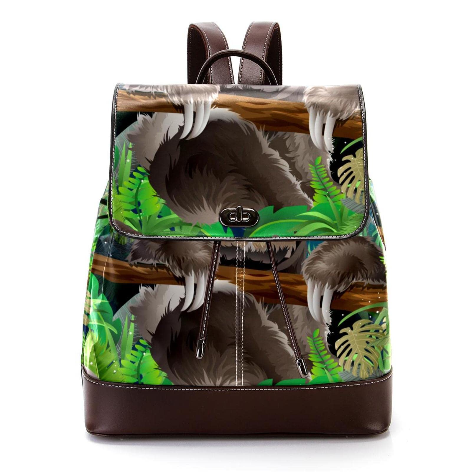 Retro paski boho mini sztuczna skóra plecak torebka, damski plecak torebka torba szkolna, Wielokolorowa 10