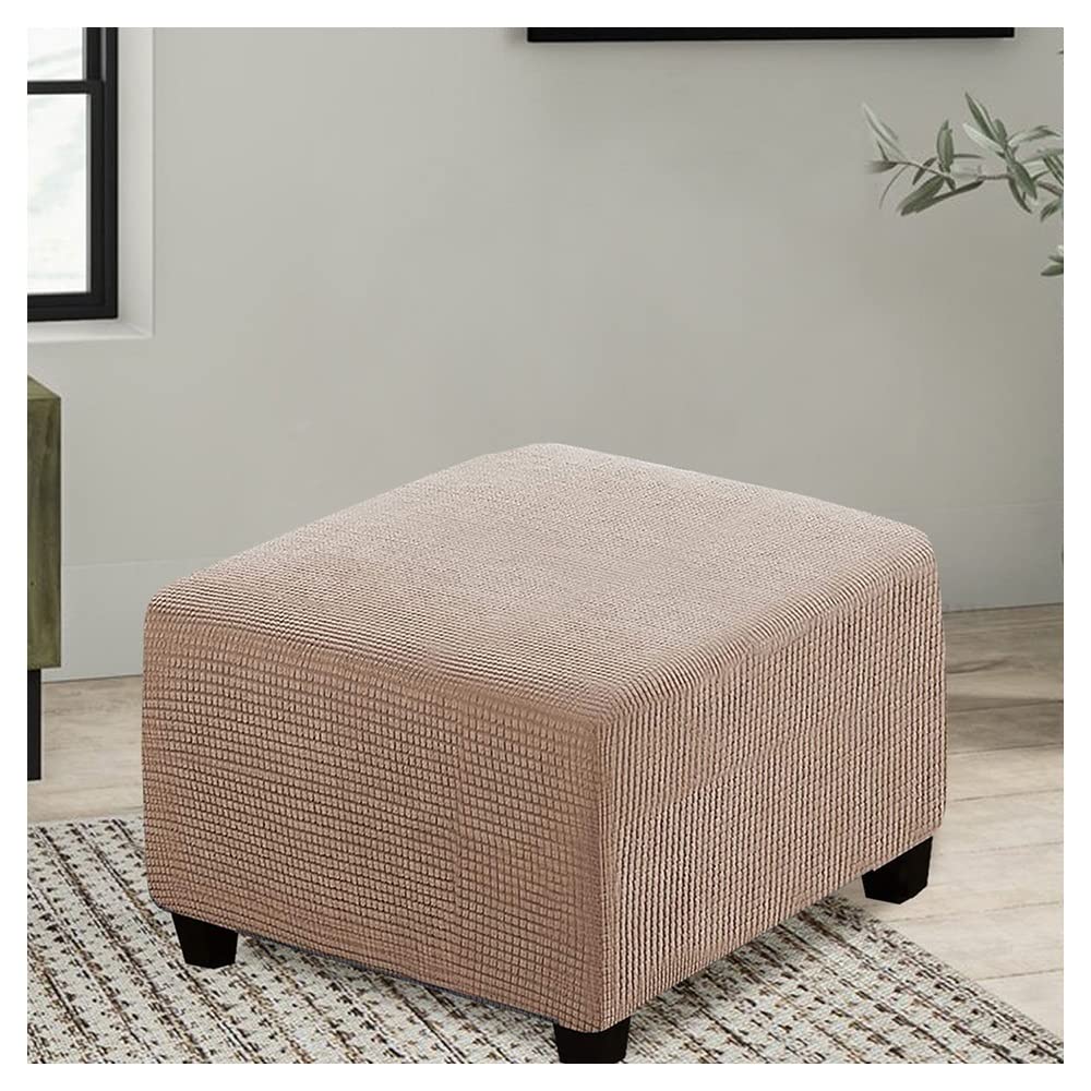 Yekuhe Copri Pouf Quadrato Elasticizzato Copri Ottomano Quadrato Copri Sgabello Copri Pouf poggiapiedi Quadrato Copri Sgabello Fodera per poggiapiedi (Color : #13, Size : 35x35cm/14x14in