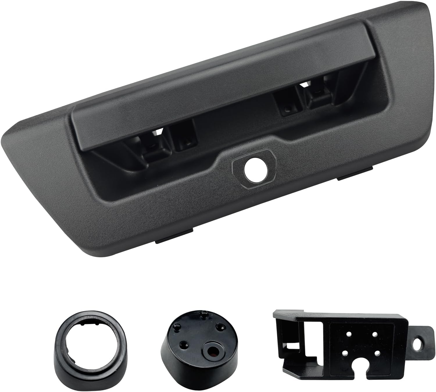 Tailgate Handle with Backup Camera Hole Fit for Ford F-150 2015 2016 2017 Replace FL3Z9943400AAA 97695 Pickup Rear Door Handle Texture Black