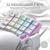 Vista 4 de Teclado para juegos Razer Tartarus Pro: Interruptores de tecla analógicos-ópticos - Disparador rápido - Activación ajustable - 32 teclas