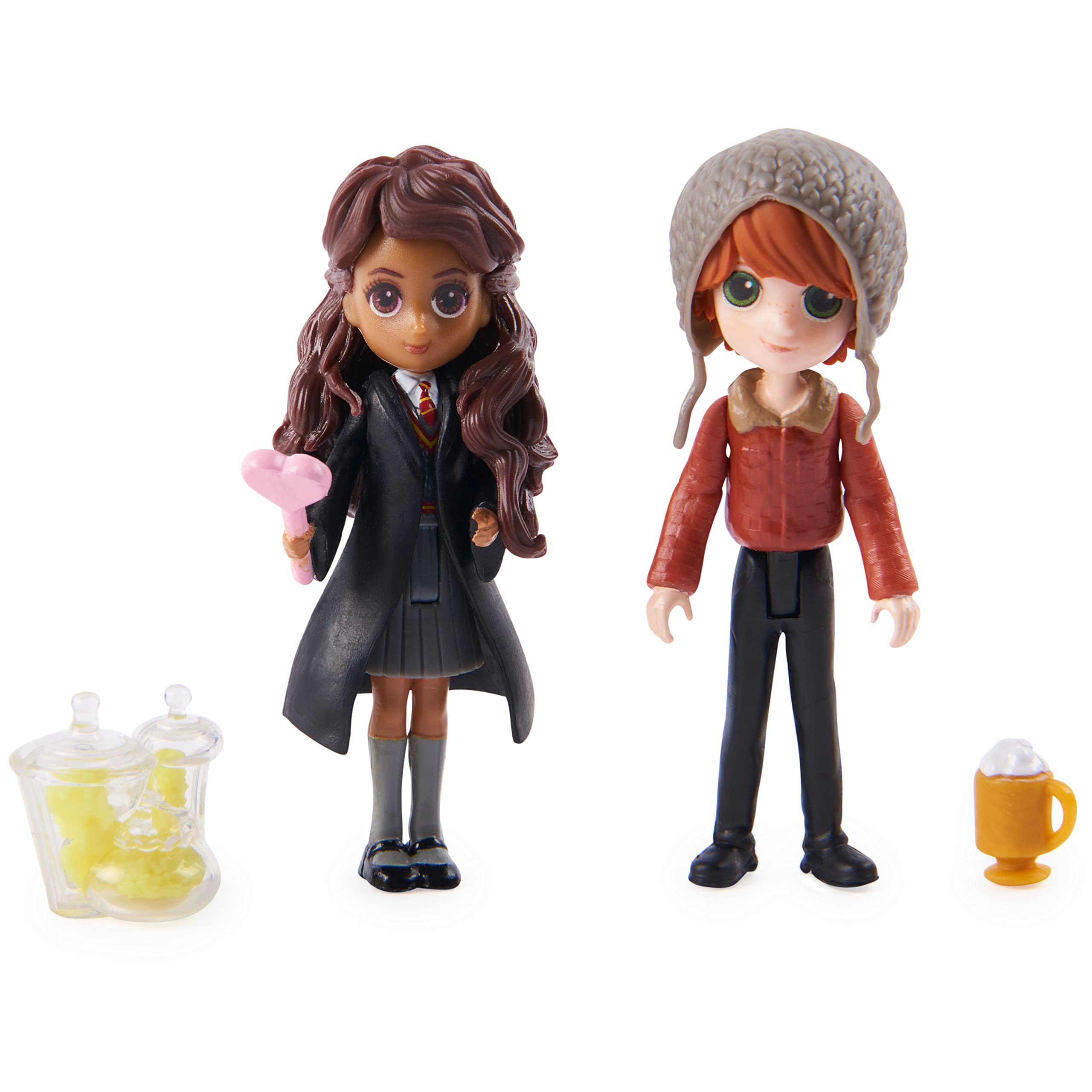 Wizarding World Harry Potter, Magical Minis Ron Weasley and Parvati Patil Figure Set with 2 Doll Accessories, Kids Toys for Ages 6 and up