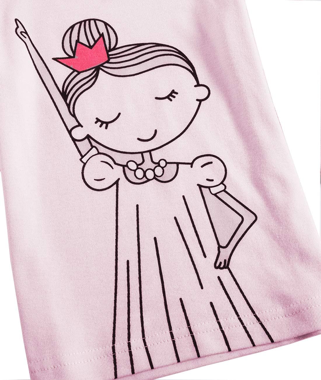 Popshion Baby Girl Pajamas Short Sleeve Toddler Girls Summer Short Sets Cotton Sleepwear Size 2 to 10 Years