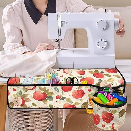 Miniatura 220 de Estera de máquina de coser con flores brillantes y florales bohemias, reduce la vibración, antideslizante, organizador duradero