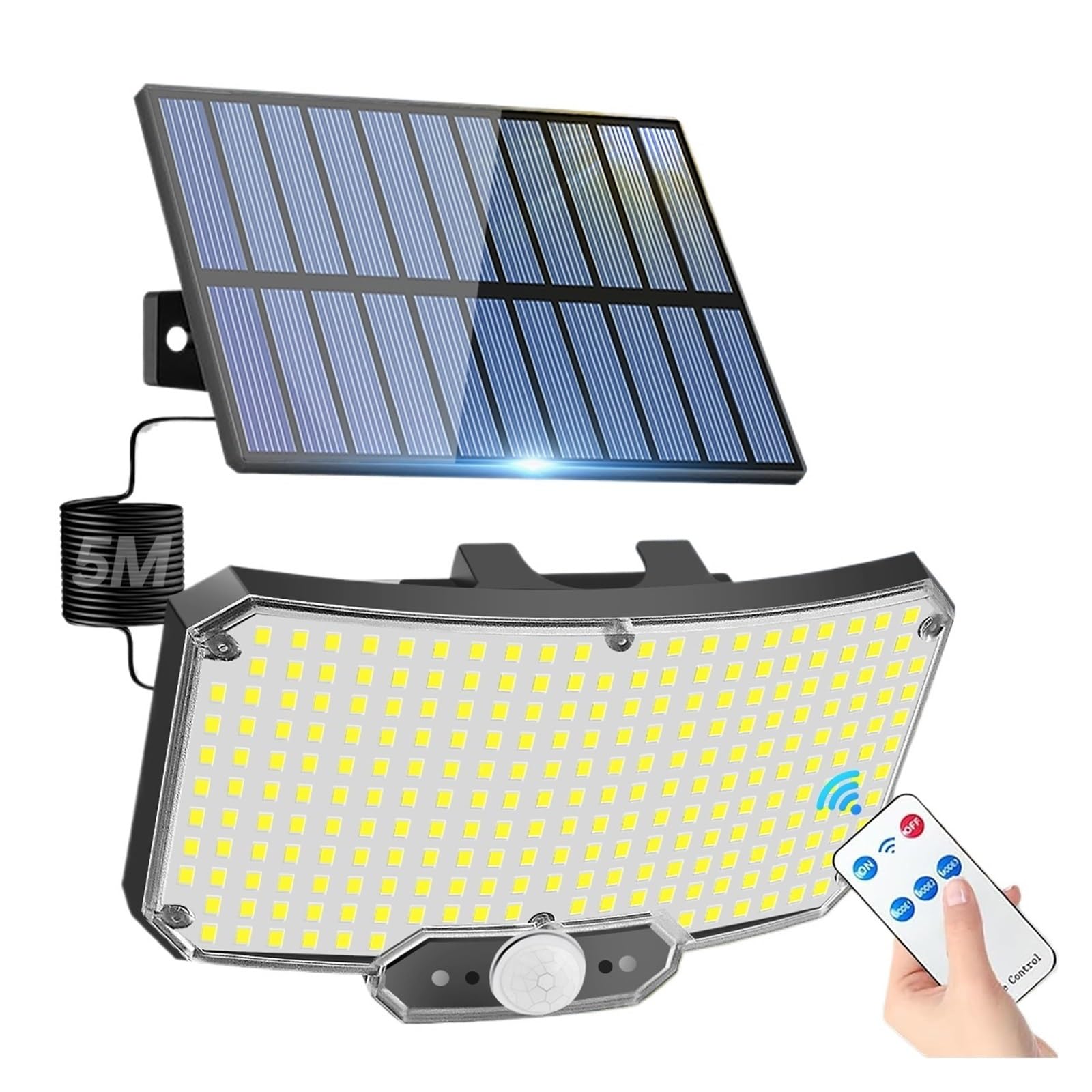 LNHHG Solar Flood Light 234LED Solar Lights Outdoor With 3 Modes Motion Sensor Flood With Remote IP65 Waterproof Security Wall Lamp for Garden Driveway Garage Patio