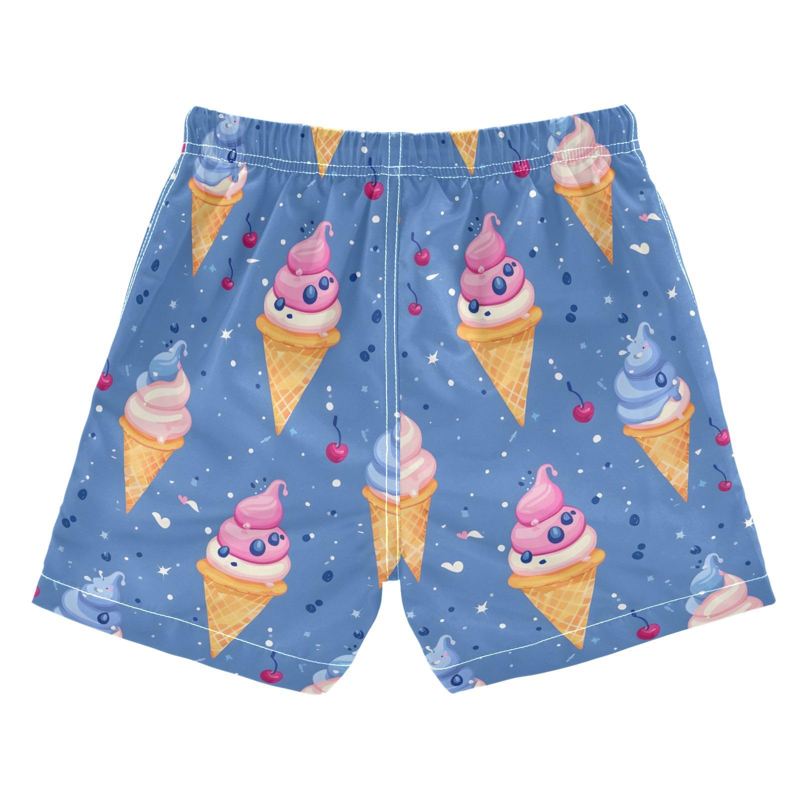 Ice Cream Cherry Boys Swim Trunks Toddler Shorts Swimwear Boardshorts