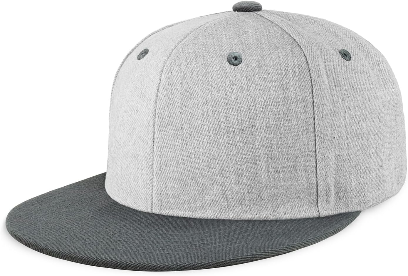 CHOK.LIDS Flat Bill Visor Classic Snapback Hat Blank Adjustable Brim High Top End Trendy Color Style Plain Tone Baseball Cap
