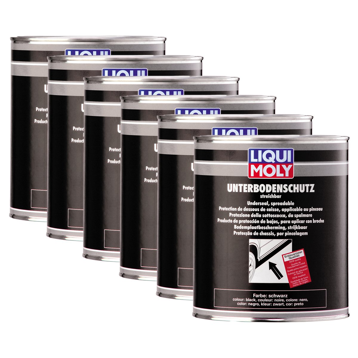 6X LIQUI Moly 6119 Unterbodenschutz streichbar schwarz Korrosionsschutz Dose 2kg