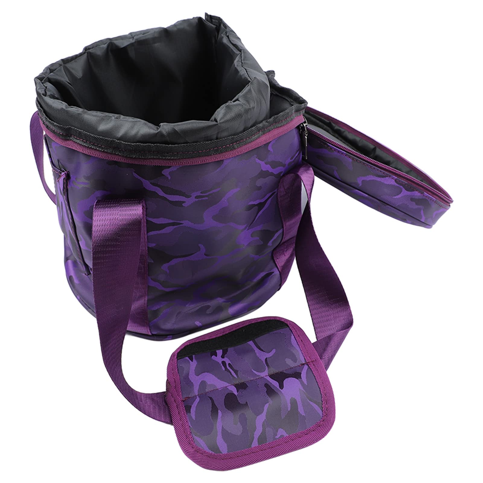 Bolsa Cuenco Tibetano para Cantar con Doble Cremallera Funda para Cuenco de Música con Asa Bolsa de Almacenamiento para Cuenco de Cristal Funda de Transporte para Cuenco (10in Púrpura Puro)