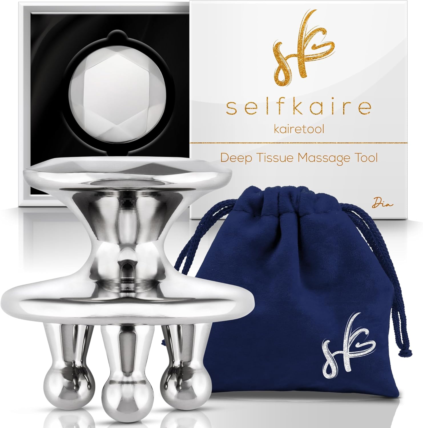 Kairetool Face & Body Massager, Lymphatic Drainage, Deep Tissue Massage, Pressure Point Therapy for Depuffing and Debloating, Fascia and Myofascial Release, Reduces Look of Cellulite, Dia