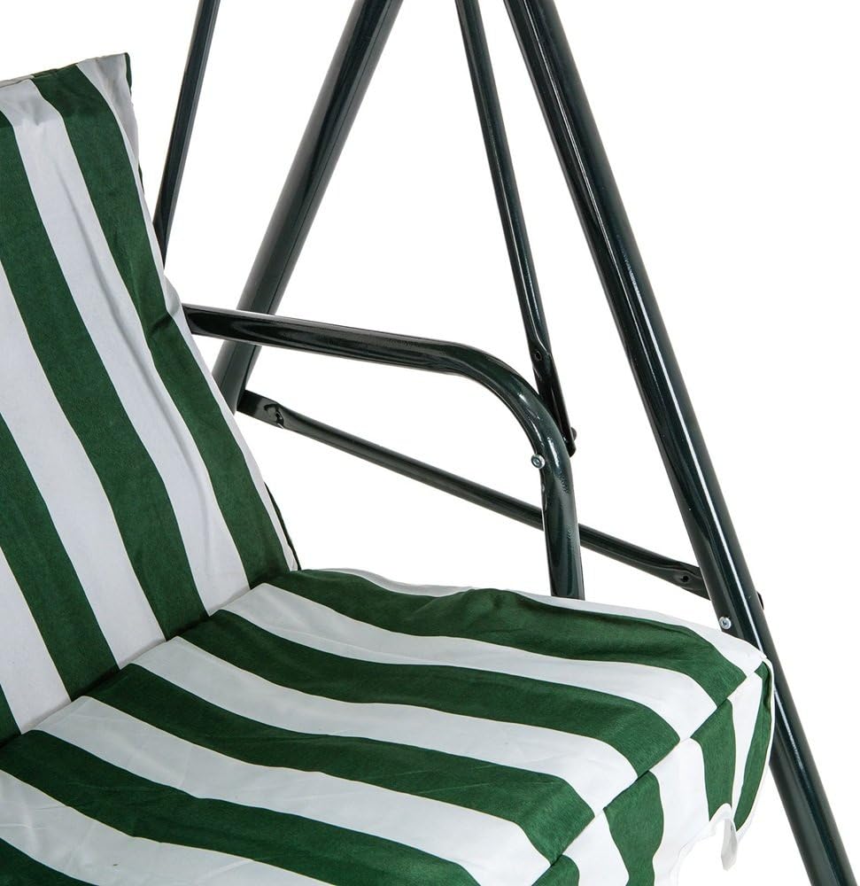 New Green Outdoor 3 Seats Patio Canopy Swing Glider Hammock Backyard Porch Furniture Great Addition to Your Backyard