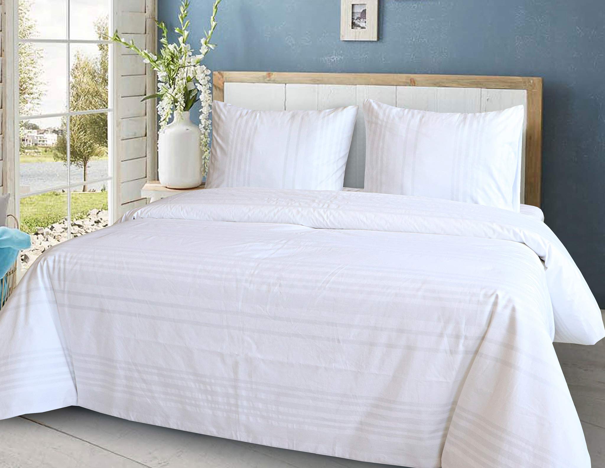 Yellow Savas Duvet Cover 140 White/Silver