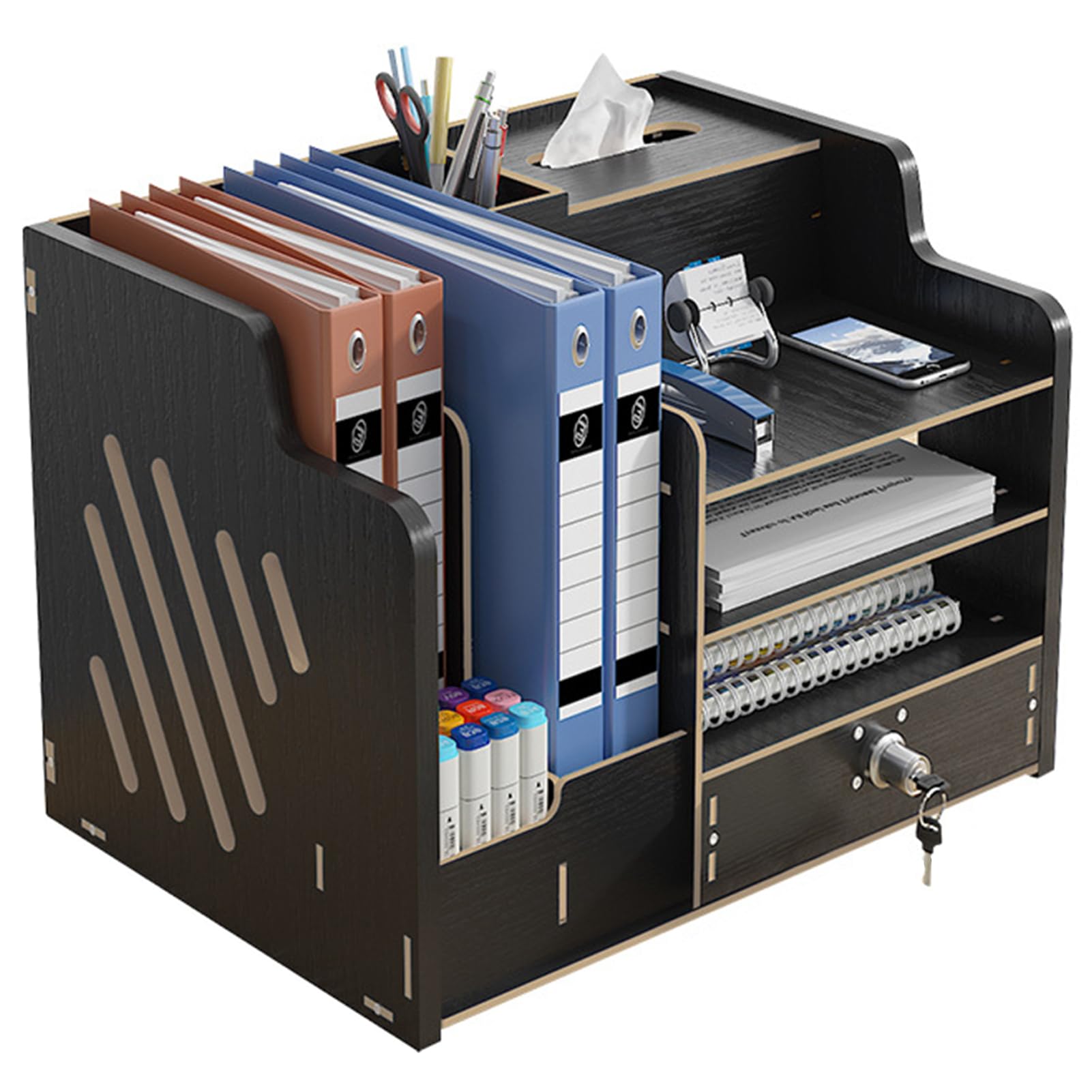 Amazon.com: Zyners Bamboo Desk Organizer, Desktop Wood Bookshelf