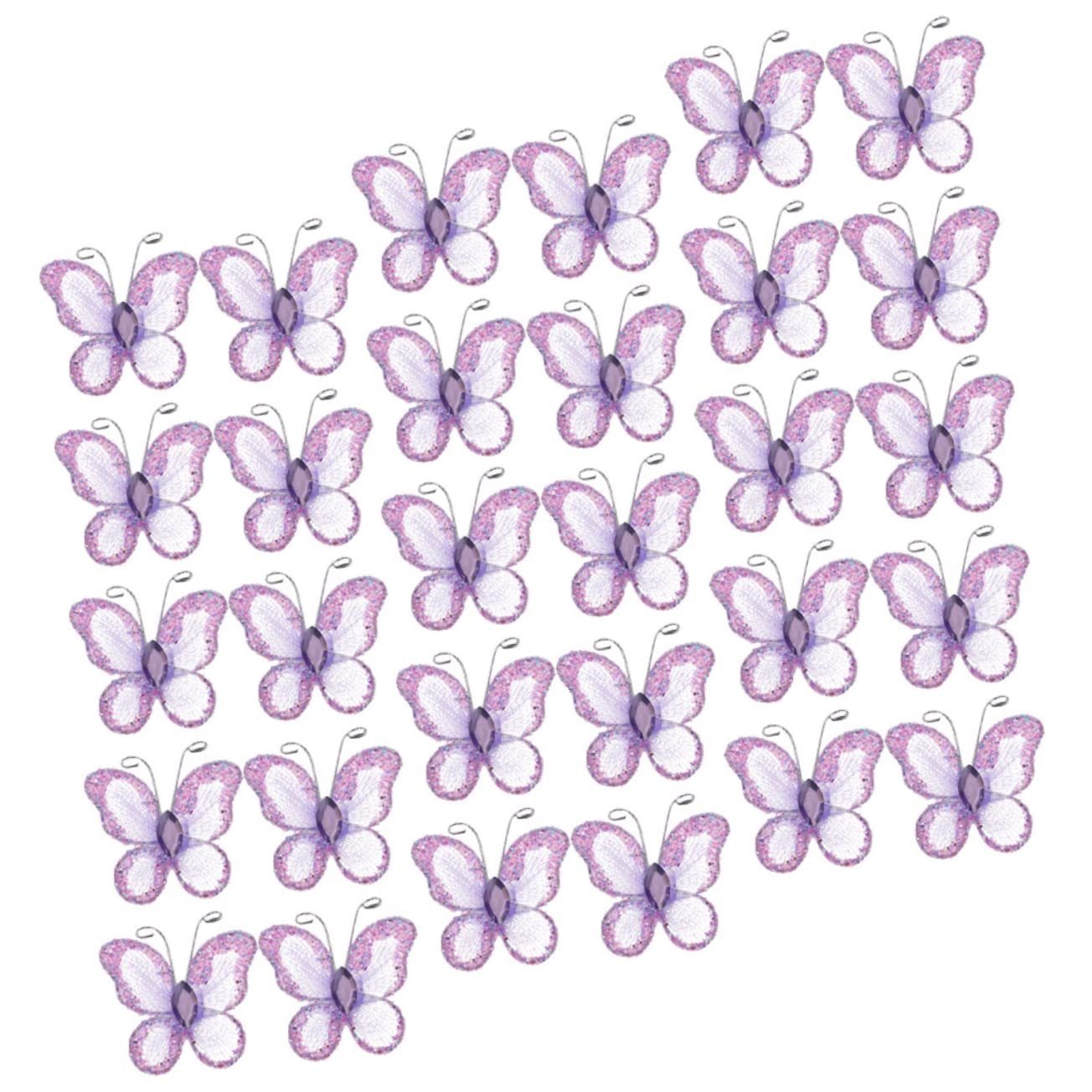 IMIKEYA 300stücke Schmetterlinge Aus Mesh Für Hochzeits Und Party-dekoration Glitzernde Bastelschmetterlinge Zur Wand Und Wohnraumgestaltung Diy-bastelbedarf