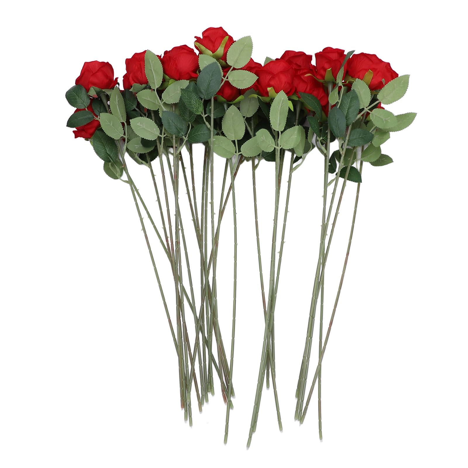 Künstliche Seidenblumen, 19,9 Zoll Realistische Langstielige (Rot)
