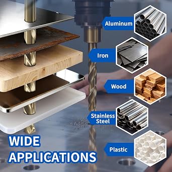 GERYWOLF 19 pcs Cobalt Drill Bit Set, M35 Industrial Grade, HSS Drill Bits (1mm-10mm) 0.5mm Stepped, for Stainless Steel, Cast Iron and Hard Metals, with Indexed Storage Box